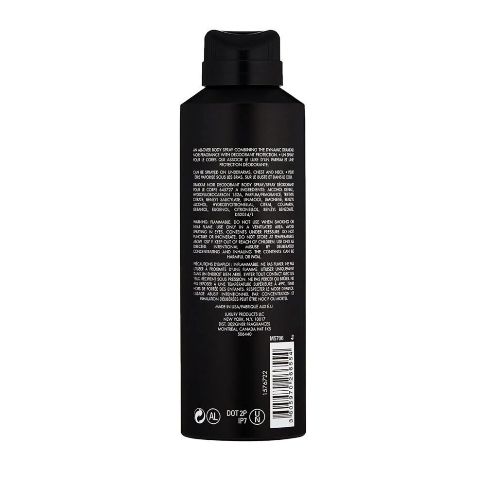 Guy Laroche Drakkar Noir Deodorant Spray -180ml - Image 6